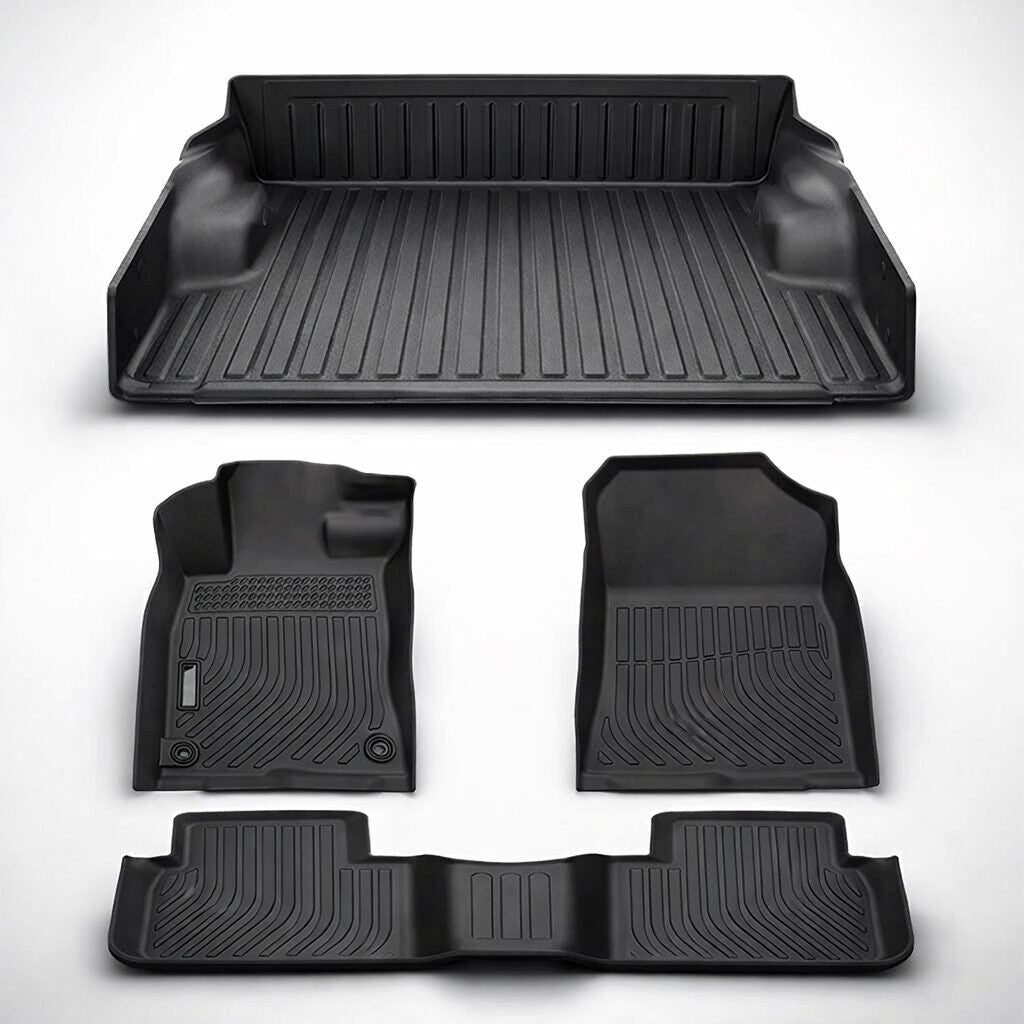Tappetini 3D per pick-up con vasca per il cassone, colore nero